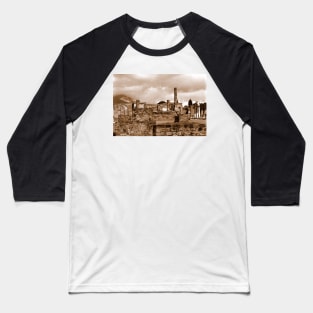 Pompeii in Sepia Baseball T-Shirt